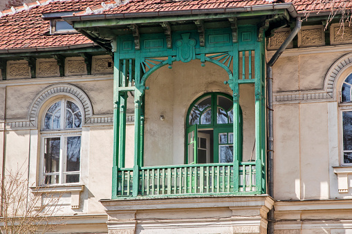 Details of beautiful old town houses