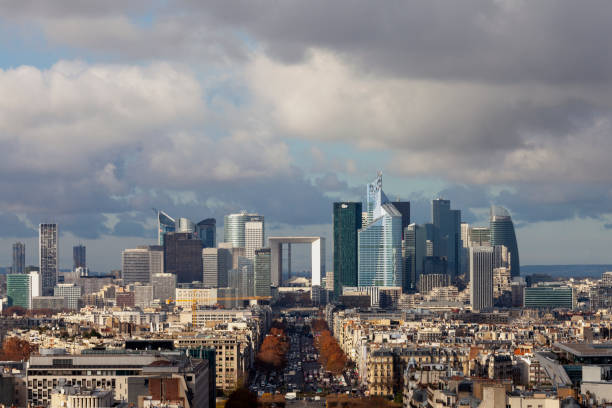 istock Paris City Skyline from Arc de Triomphe, France 2073092638