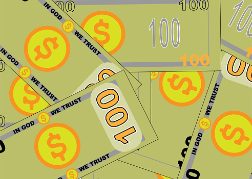 dollar bank note for icon symbol logo background. vector illustration.