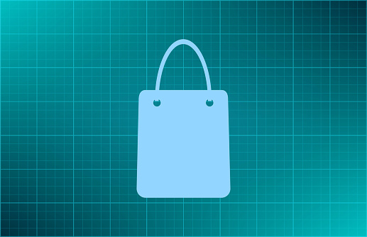 Shopping basket icon. Flat design.