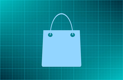 Shopping basket icon. Flat design.