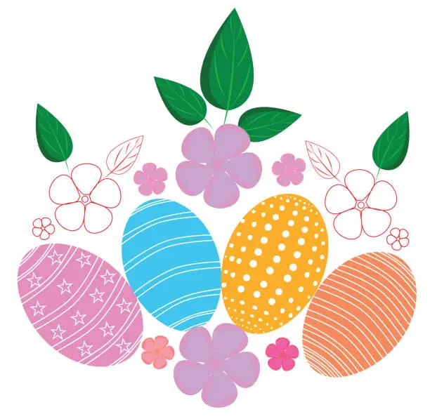 Vector illustration of Happy Easter