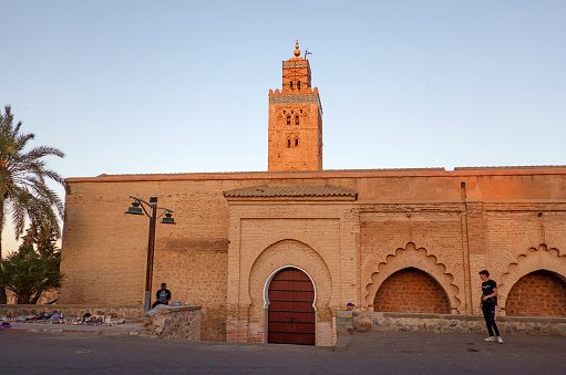 Marrakesh Morocco, 15.11.2024. View on the Koutoubia Mosque in medina of Marrakech town in Morocco, North Africa, Africa