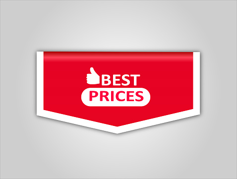 red flat sale web banner for Best Prices banner and poster