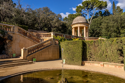 The parc labyrinthe of Horta in Barcelona Spain