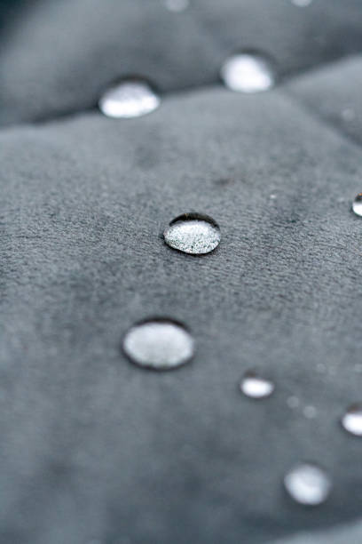 istock Water drop on water repellent fabric 2073295856