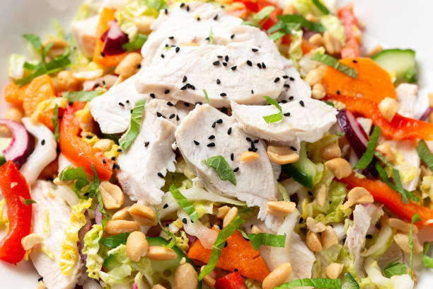 istock Healthy Vietnamese Chicken Salad with vegetables and peanuts 2073334908