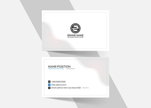 Simple and clean white business card template design. Creative visiting card layout
