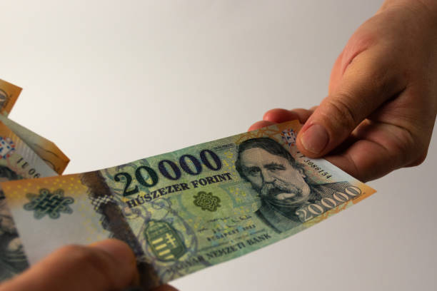 istock Hungarian 20000 ft banknote in a hand 2073406192