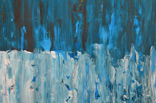 Abstract, blue painted background texture. 