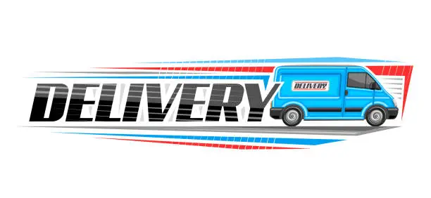 Vector illustration of Vector logo for Delivery Van