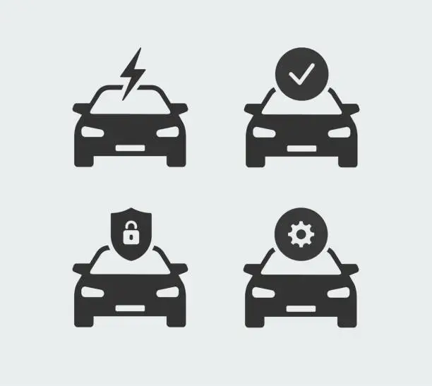 Vector illustration of Car service icon set