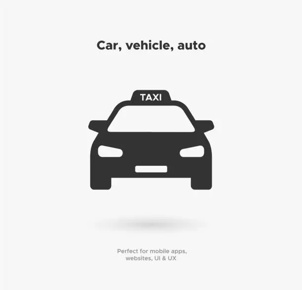 Vector illustration of Car icon taxi vector symbol