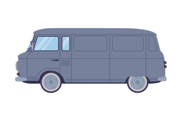 istock Van or Truck as Equipped Motorized Vehicle for Transporting Goods Vector Illustration 2073538063