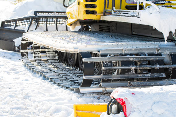 istock Tractor Snowmobile on tracks. Cross-country vehicles. 2073541256