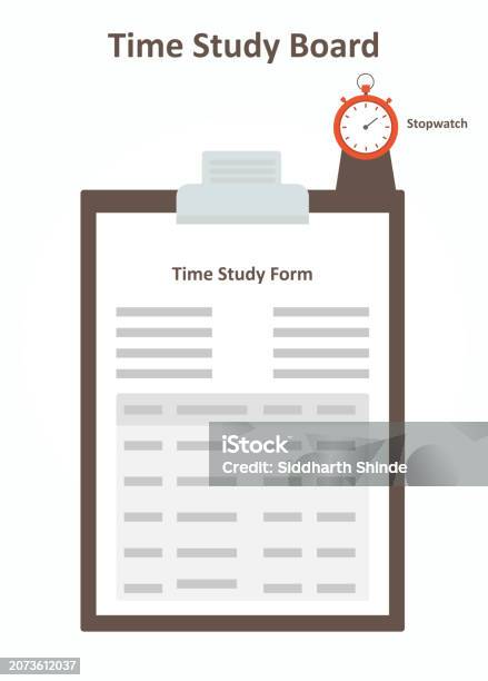 Time Study Symbols Time Study Board Stock Illustration - Download Image Now - Checking the ...