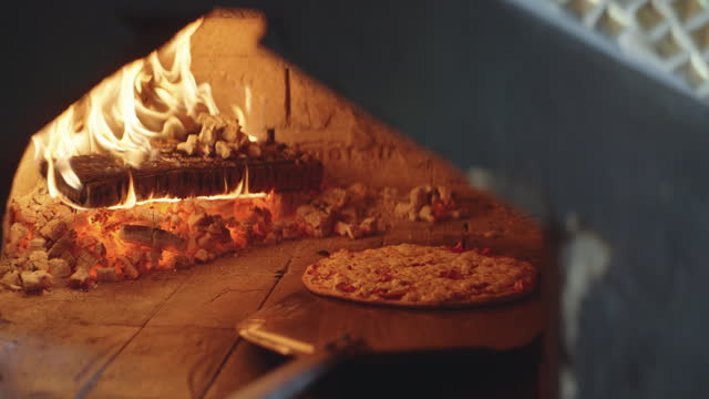 Hot Pizza In Wood Oven
