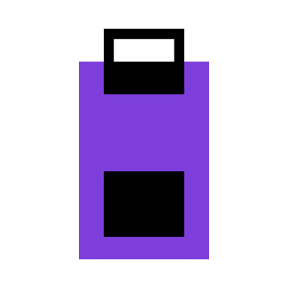 Colon Mark with Purple Rectangle Geometric Shape as Punctuation Mark Vector Illustration. Typographical Symbol and Sign