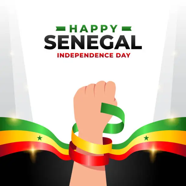 Vector illustration of Senegal Independence day design illustration collection