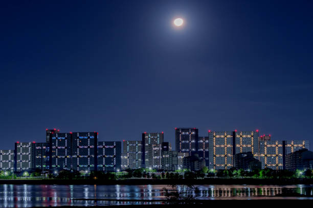 night view of singapore river and buildings