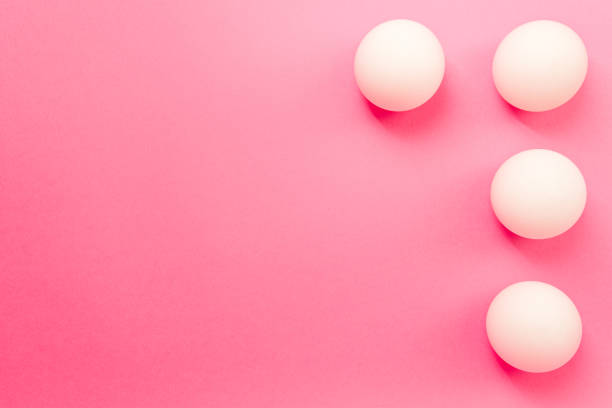 istock Pink background with white circles in the corner of the frame 2073816513