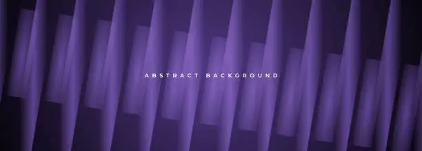 Vector illustration of Dark violet abstract background with modern diagonal geometric shapes. Futuristic elegant dark purple corporate concept banner design.