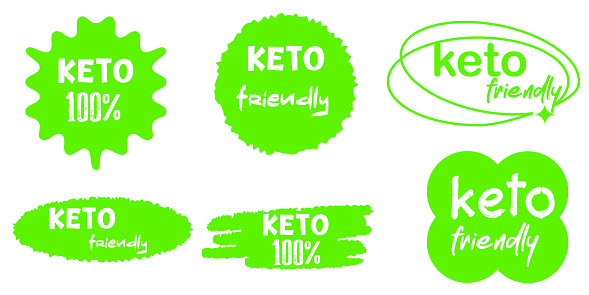 Set of  keto friendly, stickers