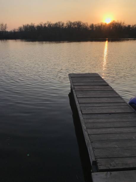 istock Pier in winter park in sunset light 2073985001