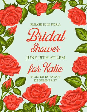 Roses Party Invitation Template