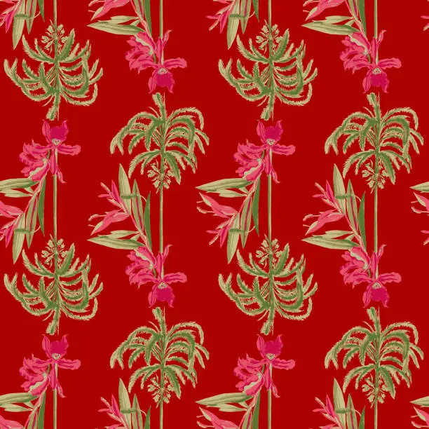 Vector illustration of PALM TROPICAL PATTERN [Convertido]