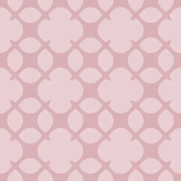 Vector illustration of Vector geometric abstract seamless pattern. Simple elegant soft pink background