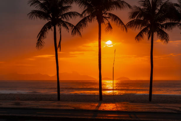 istock Sunrise in Copacabana beach 2074286335