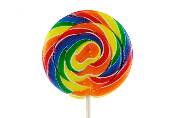 istock single colorful lollipop isolated on white background 2074367813