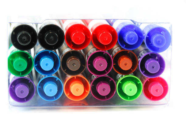 istock Colorful marker pens isolated on white background 2074367822