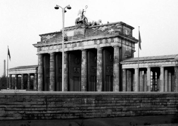 Barrier wall the GDR at the Brandenburg Gate in Berlin.