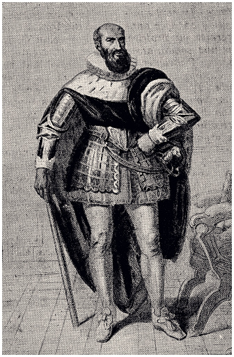 Maximilien de Béthune Sully, 1st Prince of Sully, Marquis of Rosny and Nogent, Count of Muret and Villebon, Viscount of Meaux (1559– 1641) 
Vintage engraving circa late 19th century. Digital restoration by pictore.