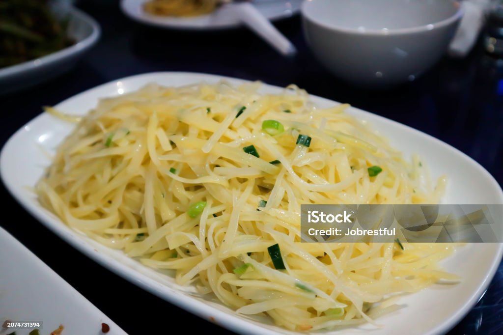Stir Fried Shredded Potatoes Stir Fried Potatoes Or Chinese Stir Fried