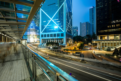 Hong Kong Island at night