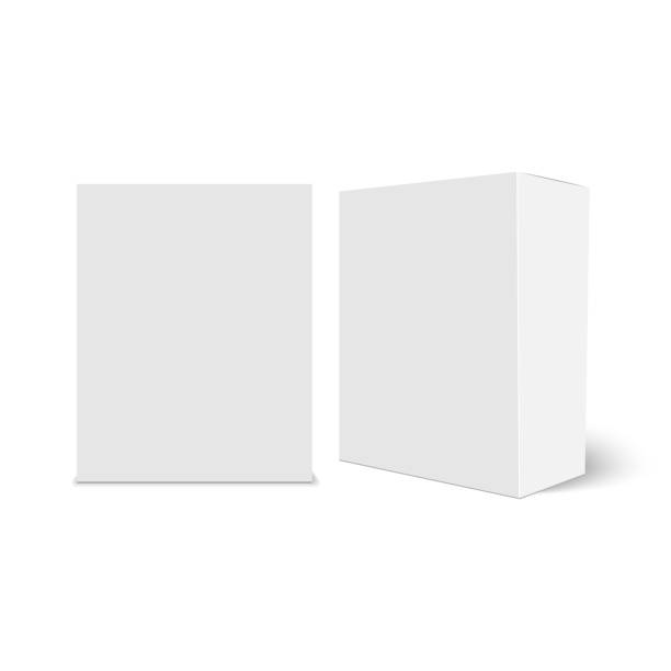 Realistic cardboard boxes mockup. Can be use for food, cosmetic, software and etc. Vector Realistic cardboard boxes mockup. Can be use for food, cosmetic, software and etc. Vector. cardboard box mockup stock illustrations