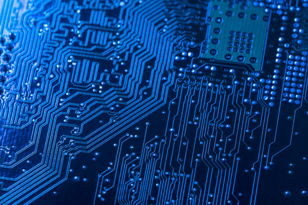 istock circuit computer motherboard. closeup mother board high-tech background. 2074840836