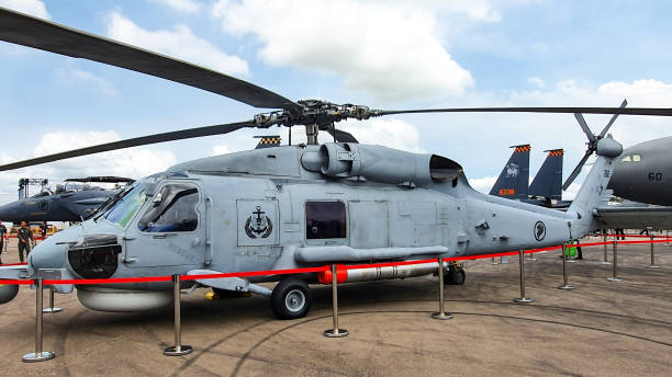 シンガポール空軍のシコルスキーs-70bシーホークヘリコプター。 - air force military us military armed forces ストックフォトと画像