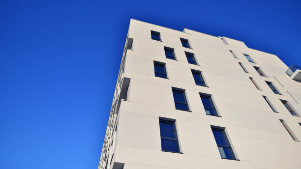 istock Residential area with modern apartment building. 2075065494