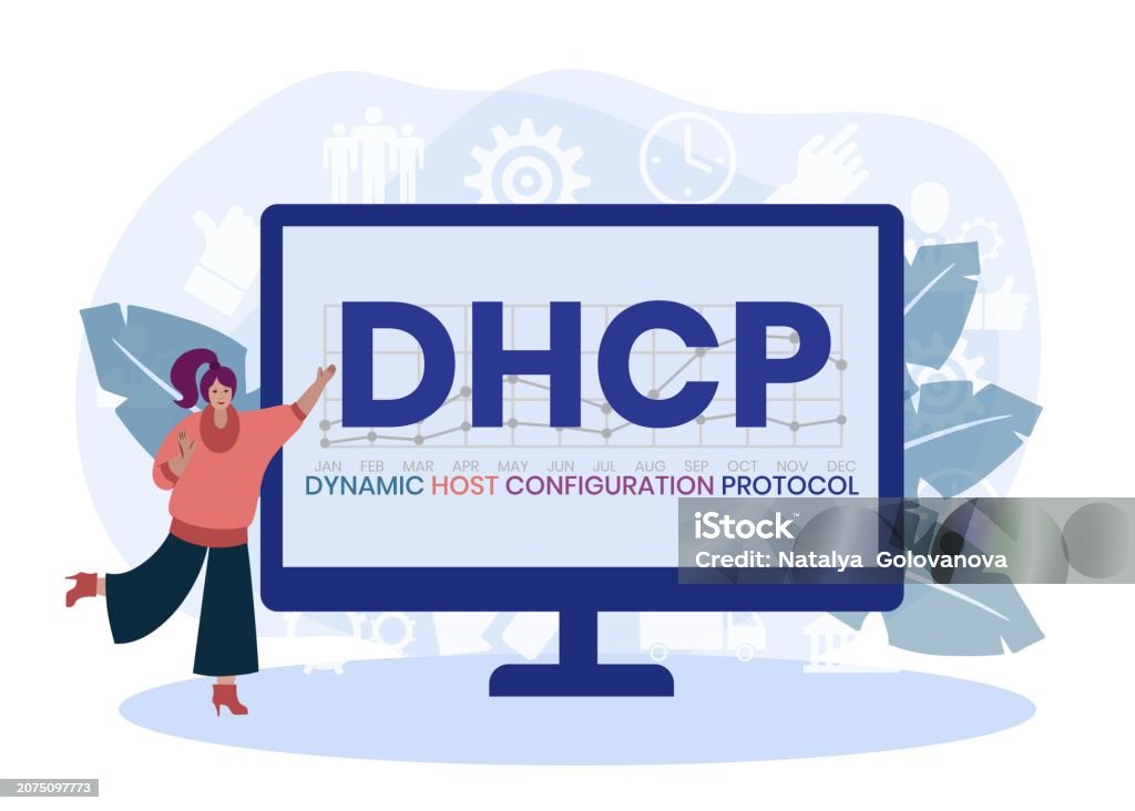 Dhcp Dynamic Host Configuration Protocol Stock Illustration - Download ...