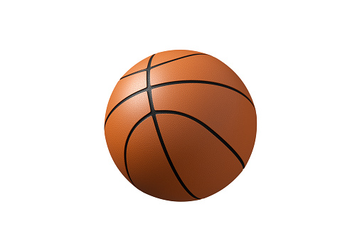 3d Render Botswana Flag Basketball Ball, object + shadow clipping path
