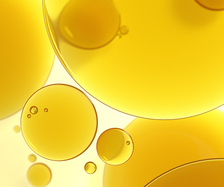 Serum bubbles modern 3d illustration