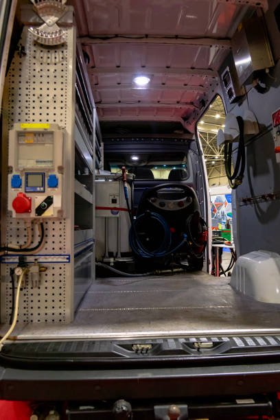 istock Repair vehicle based on a covered van. 2075138667