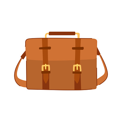 bag briefcase leather cartoon. latin worker, work office, business people bag briefcase leather sign. isolated symbol vector illustration