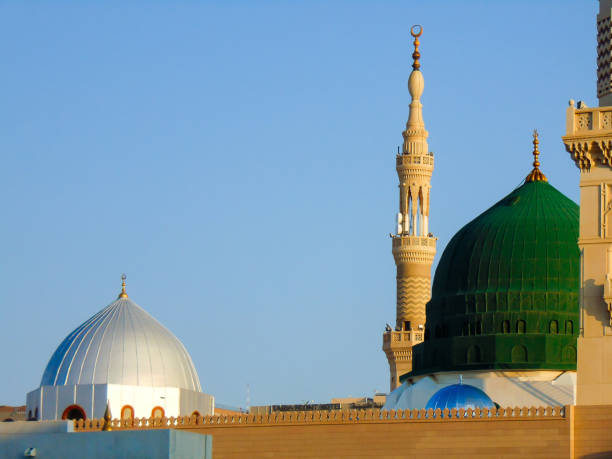 istock Islamic Architecture. Green Dome and Silver Dome 2075186696