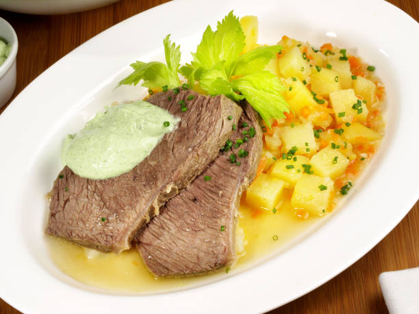 istock Traditional boiled Beef with green Herb Sauce 2075187807