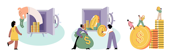 Public finance vector illustration. Transparent accounting is vital for responsible management public funds Economic analyses inform decision-making in public finance strategies Prudent fund